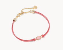 Load image into Gallery viewer, Kendra Scott Gold Emilie Corded Bracelet In Light Pink Drusy
