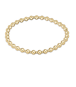 Enewton Classic Grateful Pattern 4mm Gold Bead Bracelet