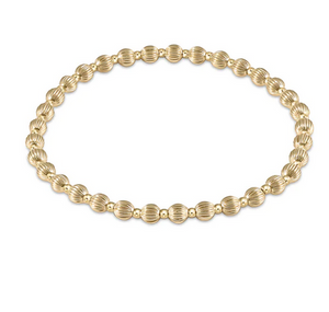 Enewton Dignity Grateful Pattern 4mm Gold Bead Bracelet