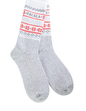 Load image into Gallery viewer, Holiday Mini Crew Socks- Winter Forest, Falala, &amp; Holiday Wrapping
