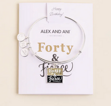 Load image into Gallery viewer, Alex and Ani Forty and Fierce Silver Bangle
