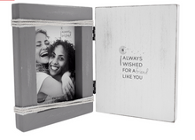 Load image into Gallery viewer, I Always Wished For A Friend Like You - 5.5&quot; x 7.5&quot; Hinged Sentiment Frame (Holds 4&quot; x 6&quot; Photo)

