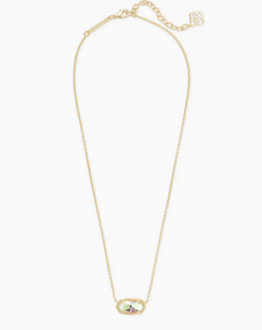 Kendra Scott Gold Elisa Necklace In Dichroic Glass