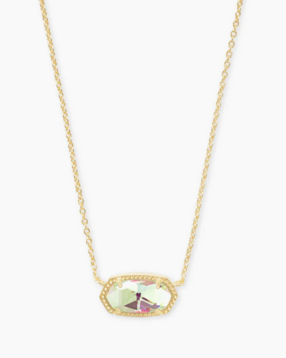 Kendra Scott Gold Elisa Necklace In Dichroic Glass