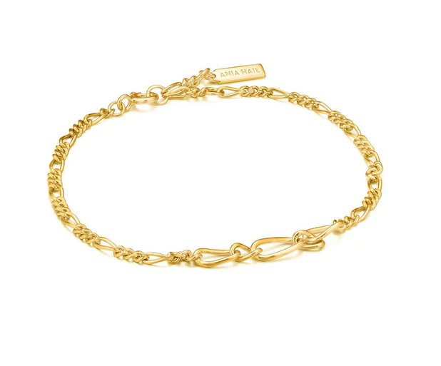 Gold Plated Figaro Chain Bracelet