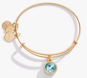 Alex and Ani March Birthstone Bangle Aquamarine Something