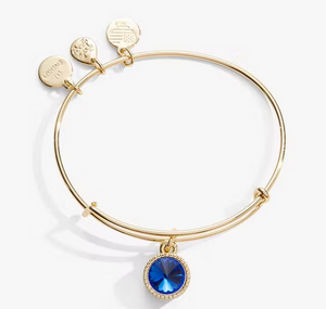 Alex and Ani September Birthstone Bracelet Silver or Gold- Sapphire
