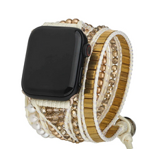 Load image into Gallery viewer, Gold Tila Apple Watch Band Wrap Bracelet on SALE!
