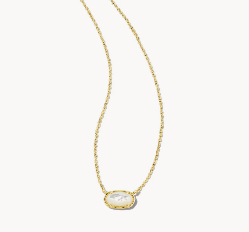 Kendra Scott Gold Grayson Necklace In Ivory Mother of Pearl