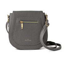 Load image into Gallery viewer, Vegan Leather Mini Messenger Crossbody in Gray
