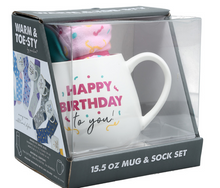 Load image into Gallery viewer, Happy Birthday Mug and Sock Set
