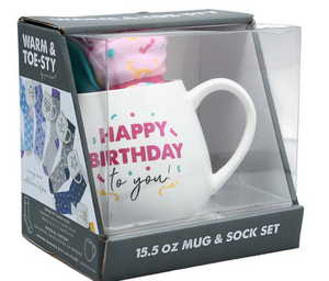 Happy Birthday Mug and Sock Set
