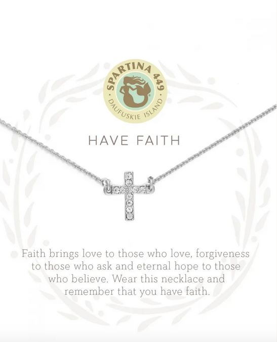 Spartina Silver Have Faith Necklace