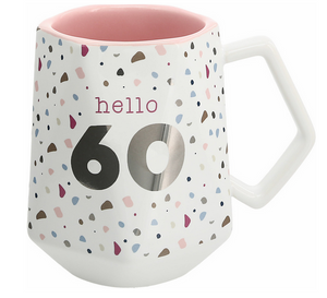 Hello 60, 17oz Geometric Mug