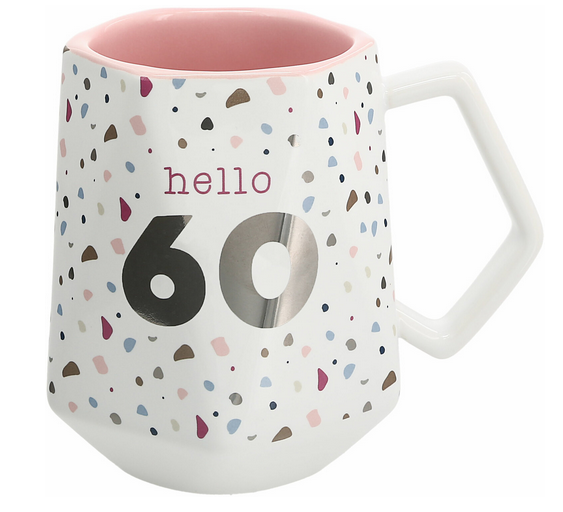 Hello 60, 17oz Geometric Mug