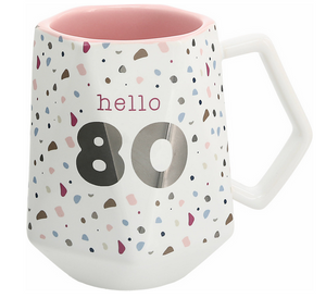 Hello 80, 17oz Geometric Mug
