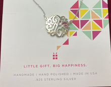 Load image into Gallery viewer, Sterling Silver Monogram Initial Necklaces 20MM (medium size) Now 50% off!
