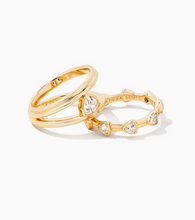 Load image into Gallery viewer, Kendra Scott Gold Arden Ring Set In White Crystal - SALE

