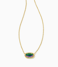 Load image into Gallery viewer, Kendra Scott Gold Elisa Necklace In Iridescent Blue Goldstone - 25% OFF!
