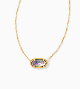 Kendra Scott Gold Elisa Necklace In Lilac Abalone