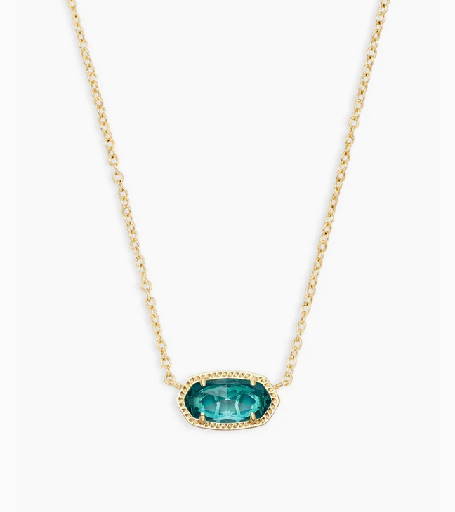 Kendra Scott Gold Elisa Necklace In London Blue