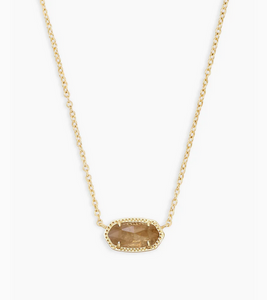 Kendra Scott Gold Elisa Necklace In Orange Citrine (November)