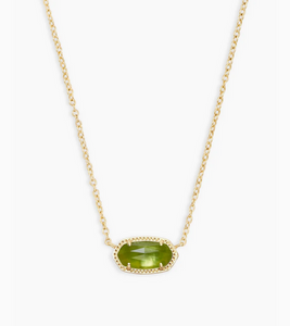 Kendra Scott Gold Elisa Necklace In Peridot Illusion