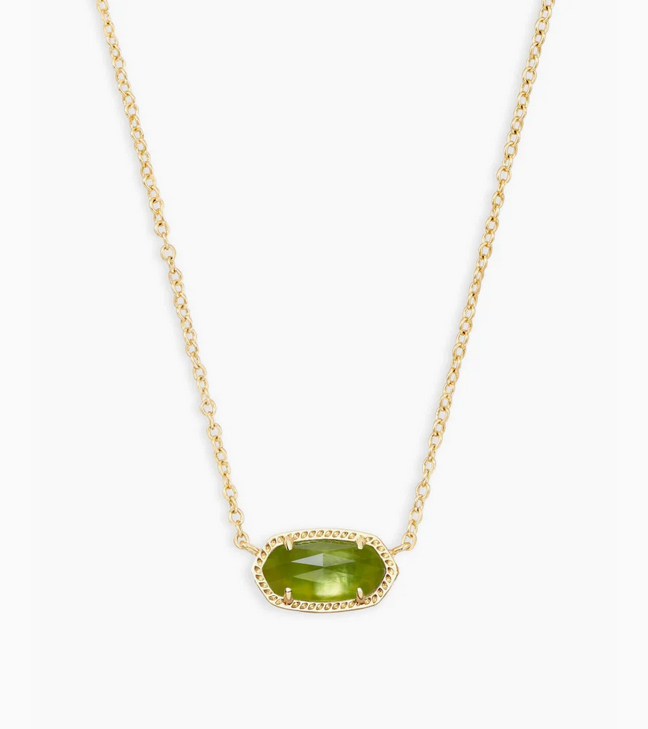 Kendra Scott Gold Elisa Necklace In Peridot Illusion