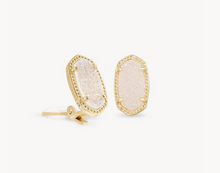 Load image into Gallery viewer, Kendra Scott Ellie Gold Clip On Earrings In Iridescent Drusy
