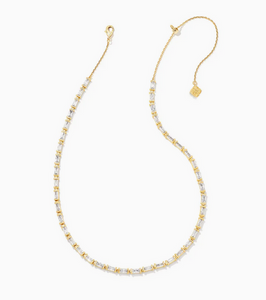 Kendra Scott Gold Juliette Strand Necklace In White Crystal