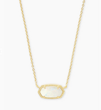 Load image into Gallery viewer, Kendra Scott Elisa Silver or Gold Necklace In White Opal
