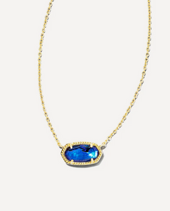 Kendra Scott Elisa Gold Navy Abalone Necklace