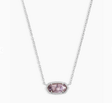 Load image into Gallery viewer, Kendra Scott Silver Elisa Necklace In Amethyst
