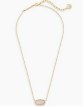 Load image into Gallery viewer, Kendra Scott Gold Elisa Necklace In Rose Quartz

