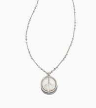 Load image into Gallery viewer, Kendra Scott Silver Peace Necklace In Ivory Mother Of Pearl
