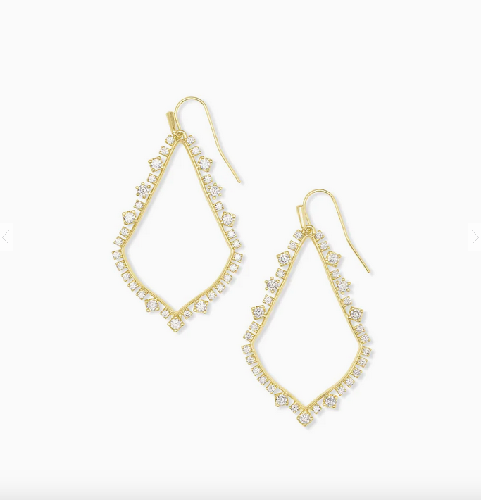 Kendra Scott Sophee Crystal Drop Earrings In Gold