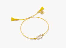 Load image into Gallery viewer, Kendra Scott Everlyne Yellow Cord Friendship Bracelet in Dichroic Glass
