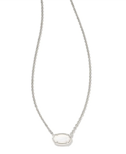 Kendra Scott Grayson Silver Mother of Pearl Necklace