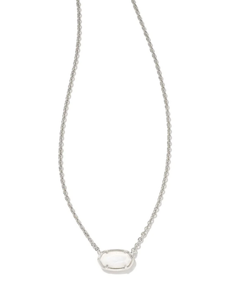Kendra Scott Grayson Silver Mother of Pearl Necklace