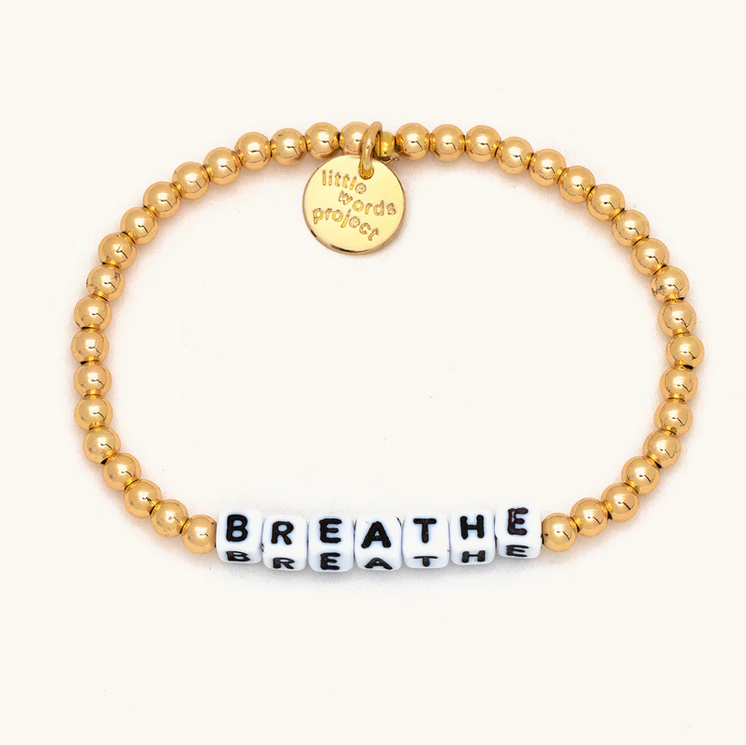 Little Words Project Breathe Gold Plated Bracelet