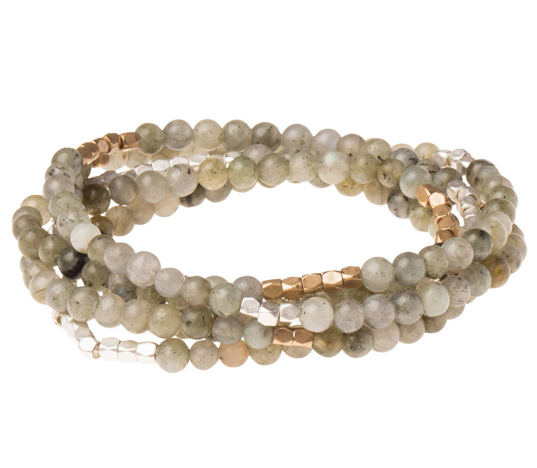 Labradorite- Stone of Magic Beaded Wrap Bracelet/Necklace