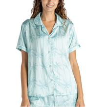 Load image into Gallery viewer, Leaf Me Alone Satin Pajama Top

