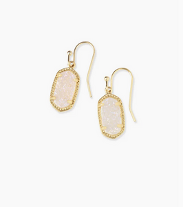 Kendra Scott Gold Lee Earrings In Iridescent Drusy