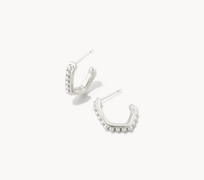 Kendra Scott Silver Lonnie Beaded Huggie Earrings - SALE