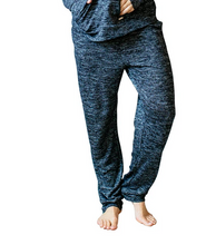 Load image into Gallery viewer, Heathered Black Drawstring Lounge Pants Size XL
