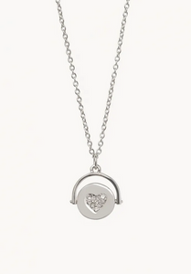 Spartina Love you to the Moon and Back Silver Necklace