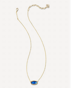 Kendra Scott Elisa Gold Navy Abalone Necklace