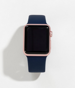 Rose gold apple 2025 watch with purple band