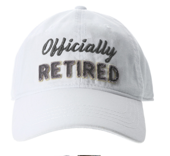 Officially Retired White Adjustable Hat
