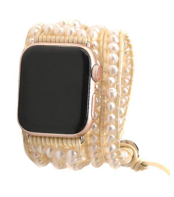 Freshwater Pearl Apple Watch Band Wrap - On Sale!